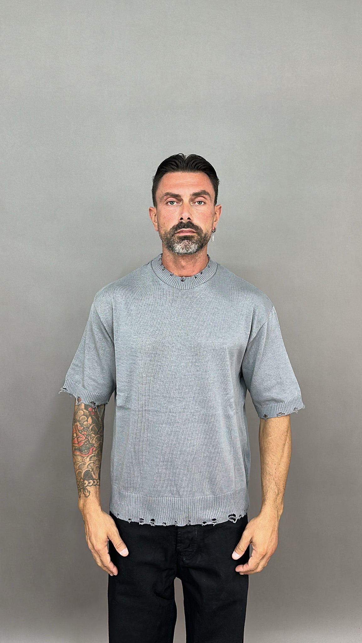 T-SHIRT IN FILO ABRASIONI