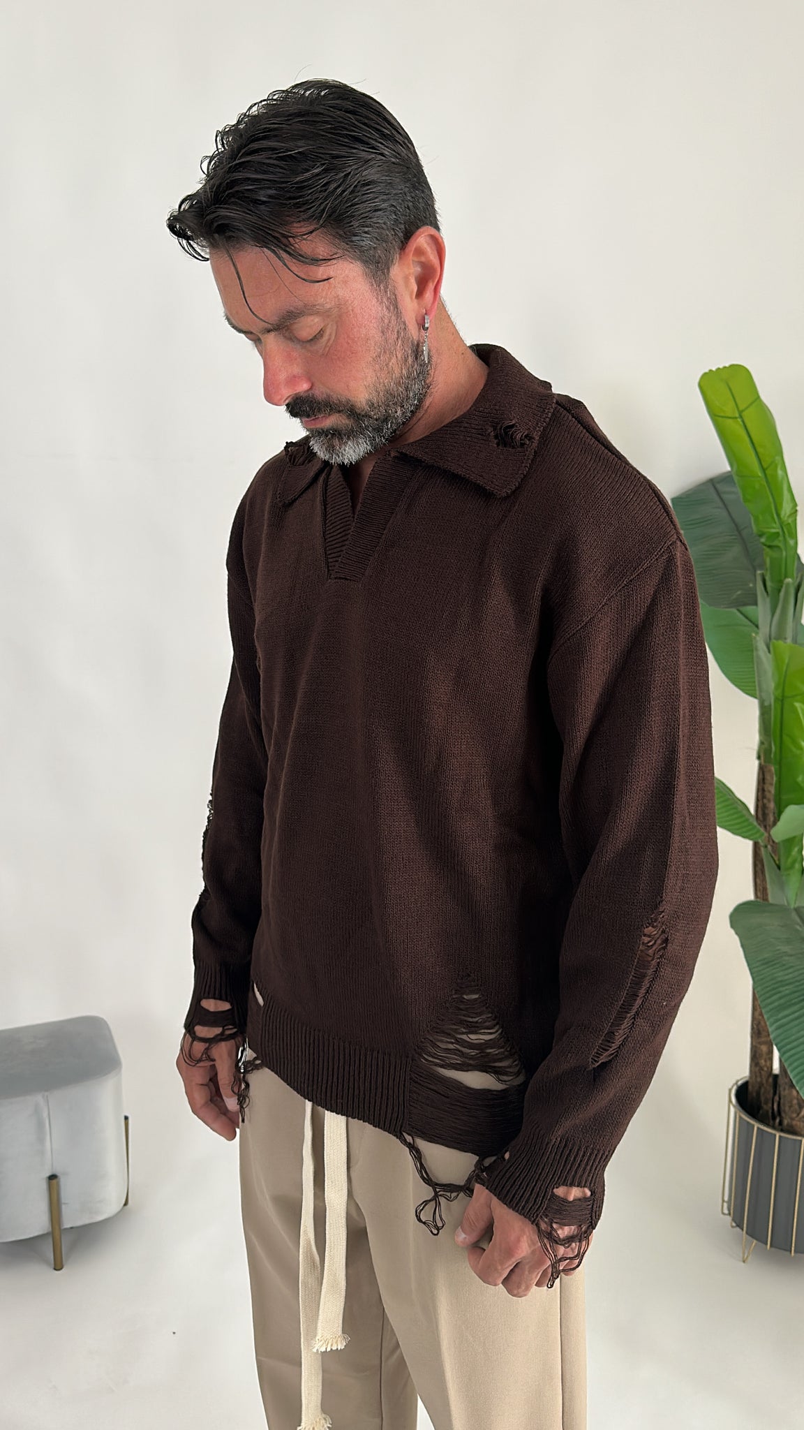 POLO FILO GRAFFIATA