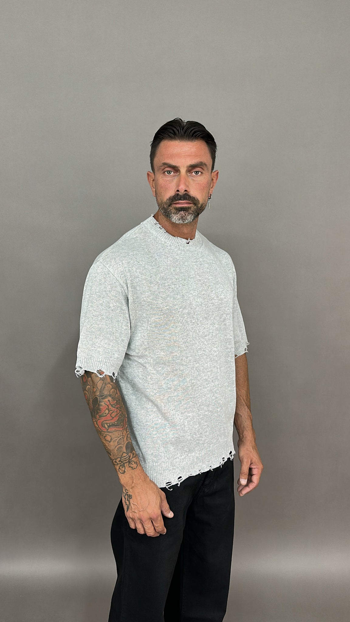 T-SHIRT IN FILO ABRASIONI