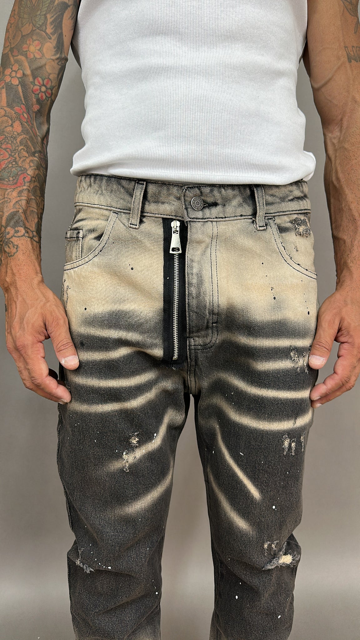 DENIM MOD.DSQ ZIP SABBIA
