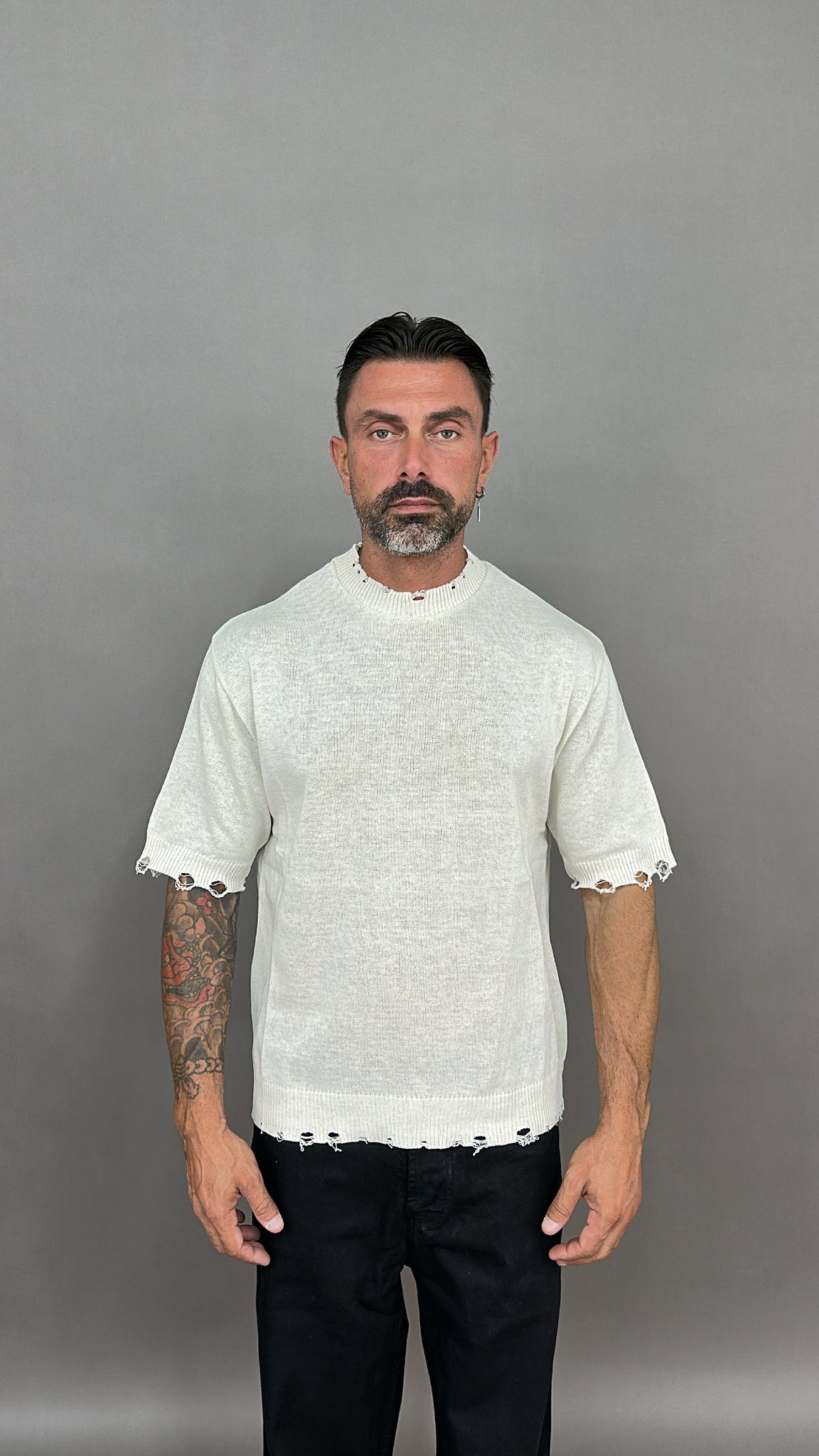 T-SHIRT IN FILO ABRASIONI