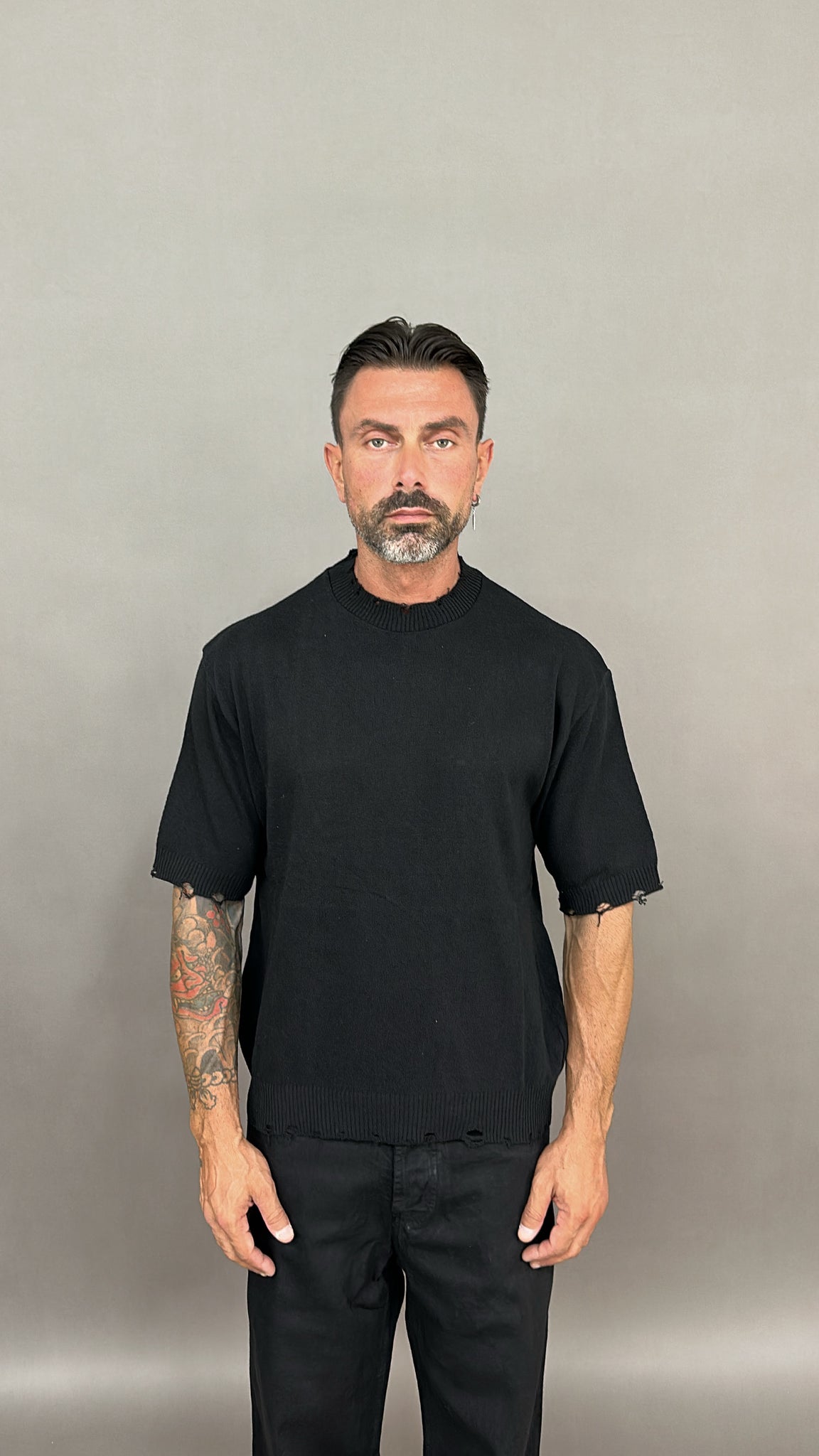 T-SHIRT IN FILO ABRASIONI