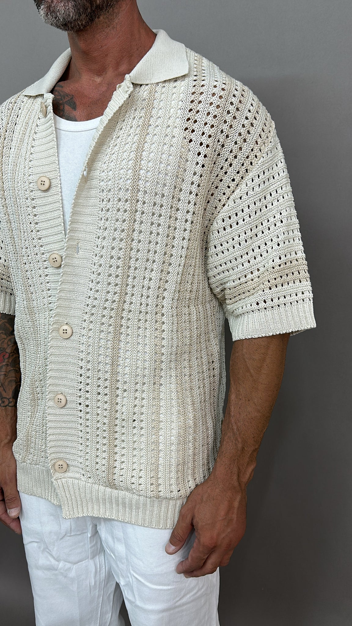 CARDIGAN IN FILO DOPPIATO