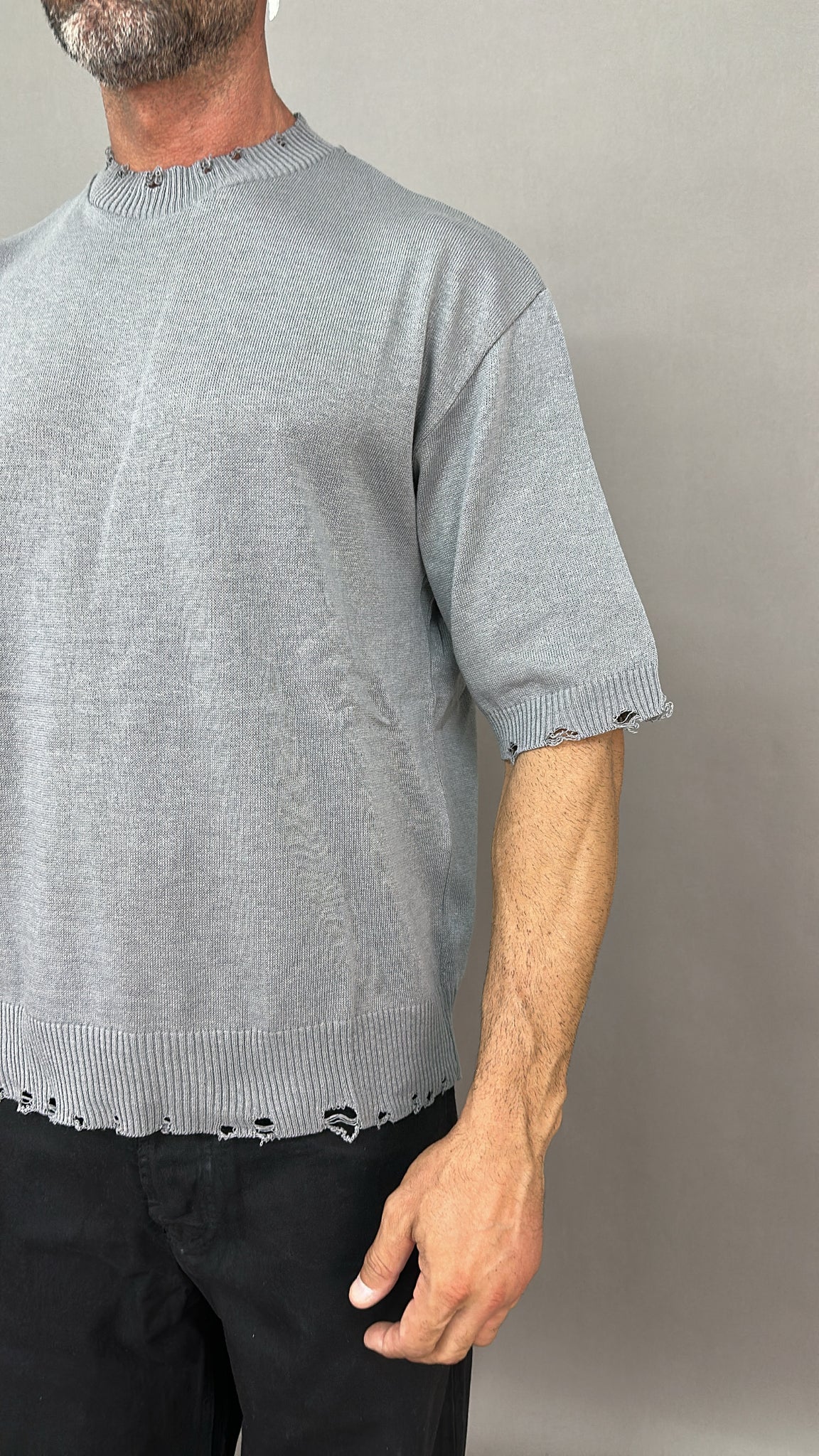 T-SHIRT IN FILO ABRASIONI
